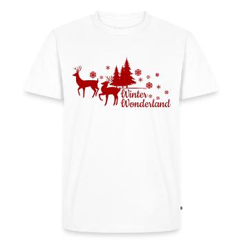 Winterwunderland_Weihnachten - T-shirt Premium bio Homme - blanc - Devant - Nico (187cm)