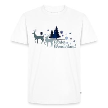 Winterwunderland_Weihnachten - T-shirt Premium bio Homme - blanc - Devant - Nico (187cm)