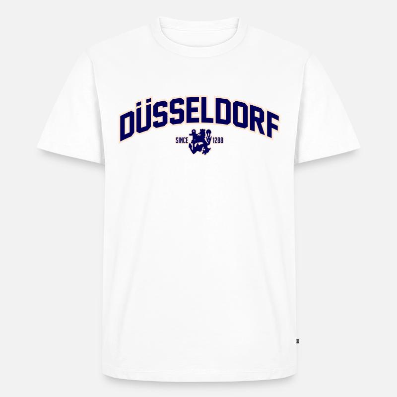 DÜSSELDORF - Männer Premium Bio T-Shirt - Weiß