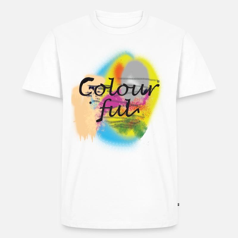 bunte Farben - Männer Premium Bio T-Shirt - Weiß