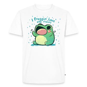 Froggin aime la pluie - T-shirt Premium bio Homme - blanc - Devant - Nico (187cm)