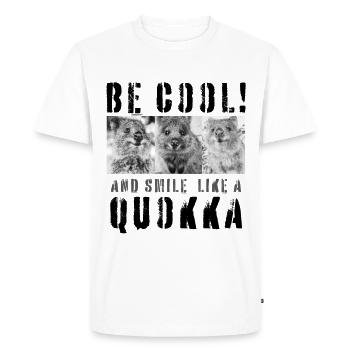 Soyez cool et souriez comme un Quokka - T-shirt Premium bio Homme - blanc - Devant - Nico (187cm)