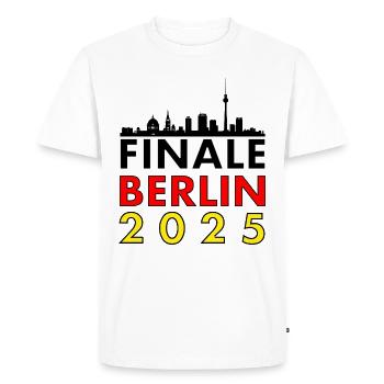 Finale Berlin 2025 Skyline Chemise Silhouette - T-shirt Premium bio Homme - blanc - Devant - Nico (187cm)