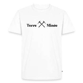 Terre minée - T-shirt Premium bio Homme - blanc - Devant - Nico (187cm)