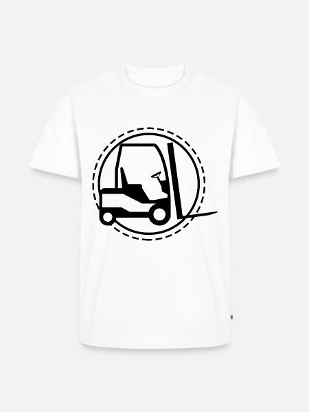 Forklift - Truck Construction Site - Men's Premium Organic T-Shirt - white