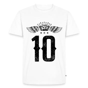 10 Couronne numérique - T-shirt Premium bio Homme - blanc - Devant - Nico (187cm)