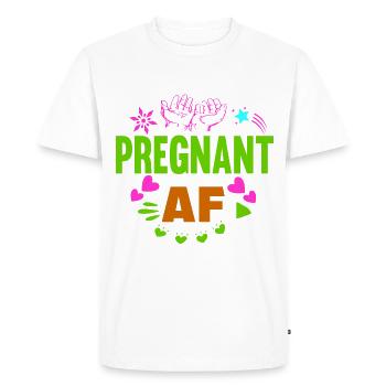 Mère Enceinte Bébé Nourrisson T-Shirt Maman - T-shirt Premium bio Homme - blanc - Devant - Nico (187cm)