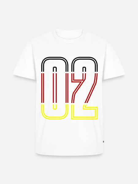 2 Zahl symbol Germany - Männer Premium Bio T-Shirt - Weiß