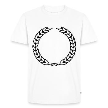 symbole de couronne de Laurier - T-shirt Premium bio Homme - blanc - Devant - Nico (187cm)