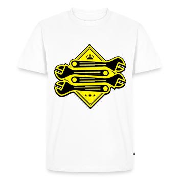 wrench - Men's Premium Organic T-Shirt - white - Front - Nico (187cm)