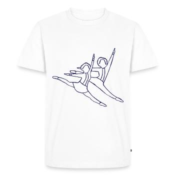 Tanzpaar-Liebe - Männer Premium Bio T-Shirt - Weiß - Vorne - Nico (187cm)
