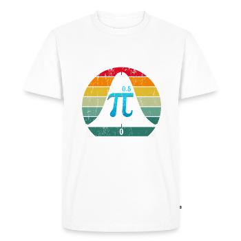 Loi Normale - Le Nombre Pi Pour les profs de Maths - T-shirt Premium bio Homme - blanc - Devant - Nico (187cm)