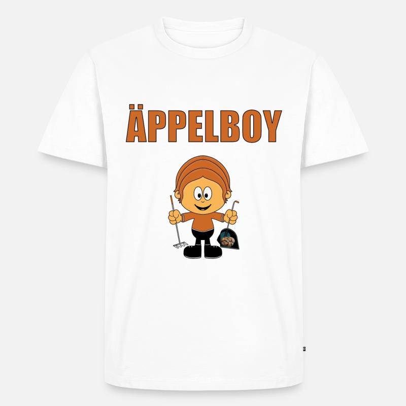 ÄPPELBOY - JUNGE - AUSMISTEN - STALL - PFERD - Männer Premium Bio T-Shirt - Weiß