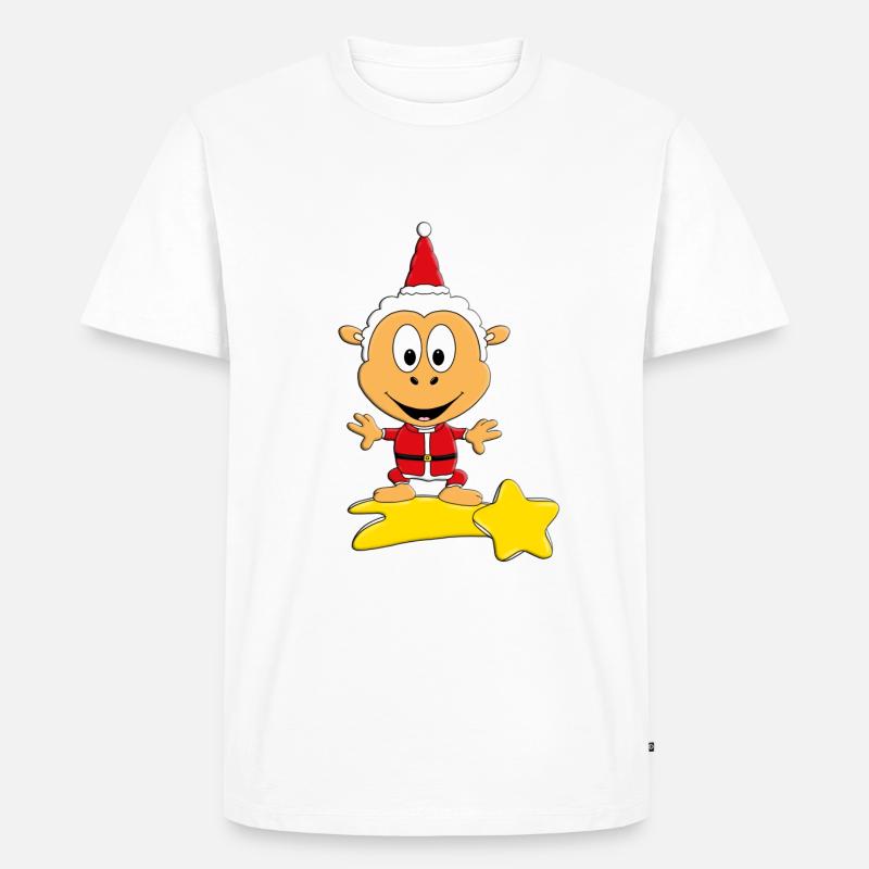 SCHAF - WEIHNACHTSMANN - STERNSCHNUPPE - Männer Premium Bio T-Shirt - Weiß