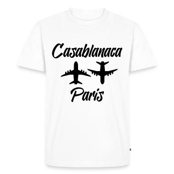Casablanca & Paris - Men's Premium Organic T-Shirt - white - Front - Nico (187cm)