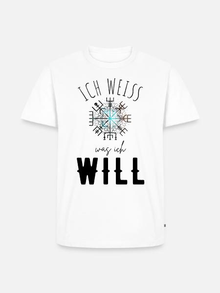 Wegweiser Motivation - VEGVISIR - Männer Premium Bio T-Shirt - Weiß