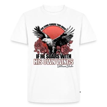 Le design de vol de William Blake - T-shirt Premium bio Homme - blanc - Devant - Nico (187cm)