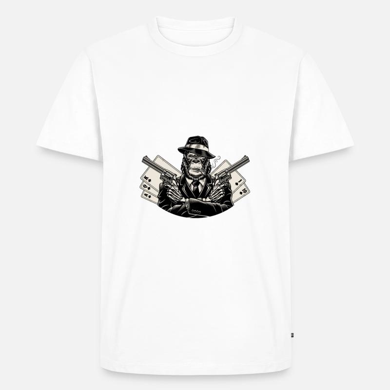 Wer ist der Chef? - Männer Premium Bio T-Shirt - Weiß