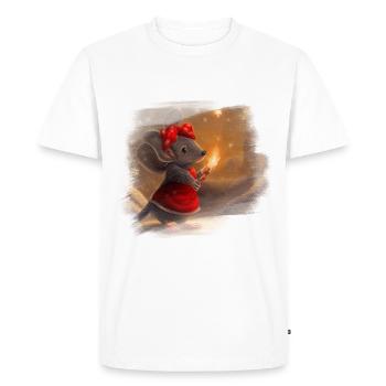 Mouse Christmas Gift - Men's Premium Organic T-Shirt - white - Front - Nico (187cm)