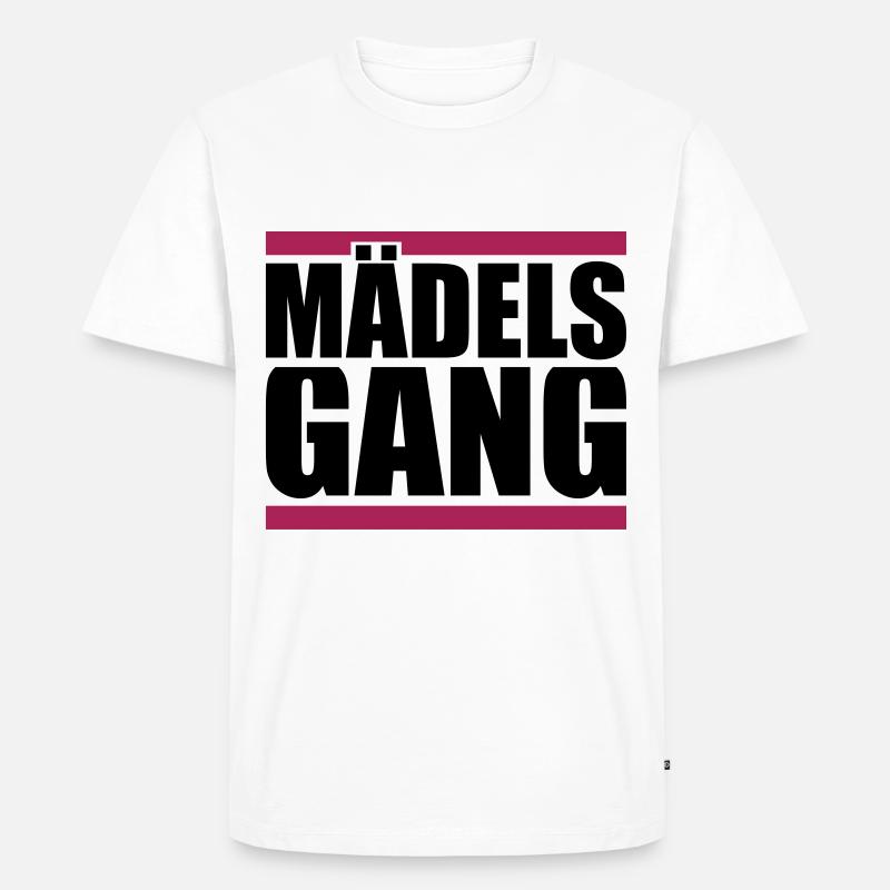 Mädels Gang - Männer Premium Bio T-Shirt - Weiß