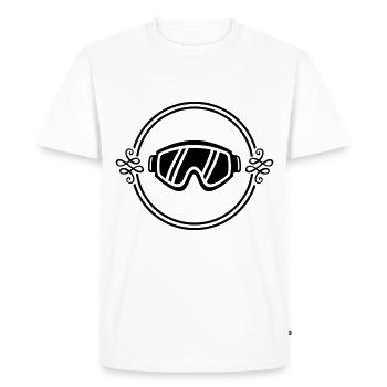 Icône de lunettes de snowboard - T-shirt Premium bio Homme - blanc - Devant - Nico (187cm)