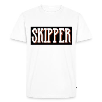 skipper voile bateau yacht - T-shirt Premium bio Homme - blanc - Devant - Nico (187cm)