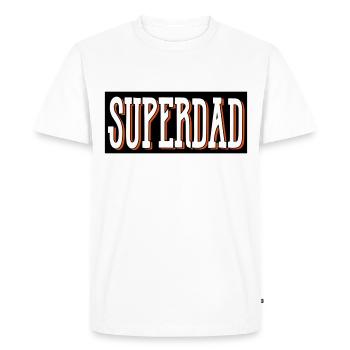 superdad papa best - Men's Premium Organic T-Shirt - white - Front - Nico (187cm)