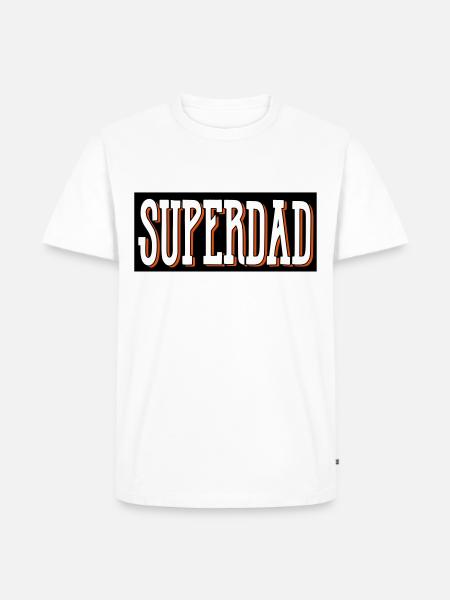 superdad papa best - Men's Premium Organic T-Shirt - white