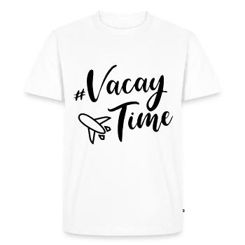 vacation vacation plane - Men's Premium Organic T-Shirt - white - Front - Nico (187cm)