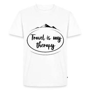 Voyage Tour du Monde Tour - T-shirt Premium bio Homme - blanc - Devant - Nico (187cm)