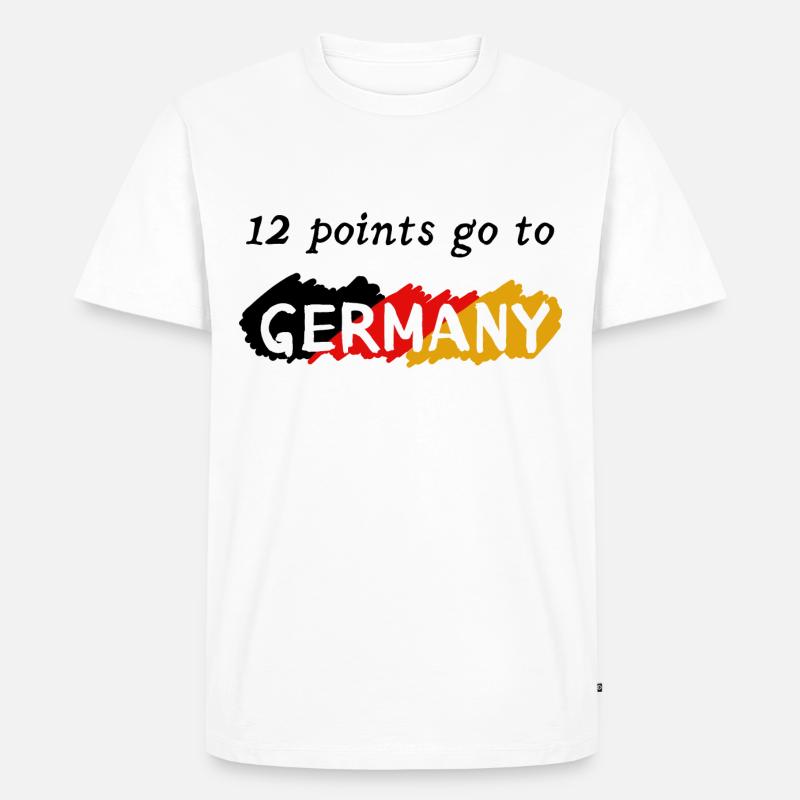 12 points go to Germany - Männer Premium Bio T-Shirt - Weiß