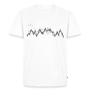 Logo de chandelier de trading - T-shirt Premium bio Homme - blanc - Devant - Nico (187cm)