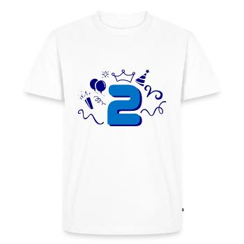 2nd birthday boy - Men's Premium Organic T-Shirt - white - Front - Nico (187cm)