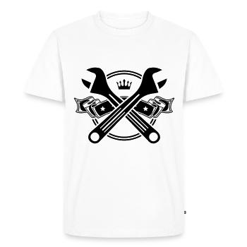Clé de la clé icon symbole - T-shirt Premium bio Homme - blanc - Devant - Nico (187cm)