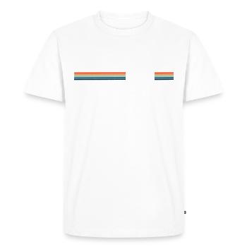 Vélo de course Vélo Rétro Design - T-shirt Premium bio Homme - blanc - Devant - Nico (187cm)
