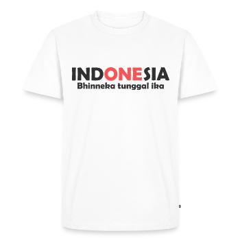 Indonesia Unity in Diversity one - Men's Premium Organic T-Shirt - white - Front - Nico (187cm)