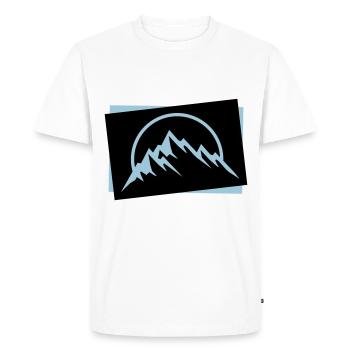 Montagnes symbole de la nature icône - T-shirt Premium bio Homme - blanc - Devant - Nico (187cm)