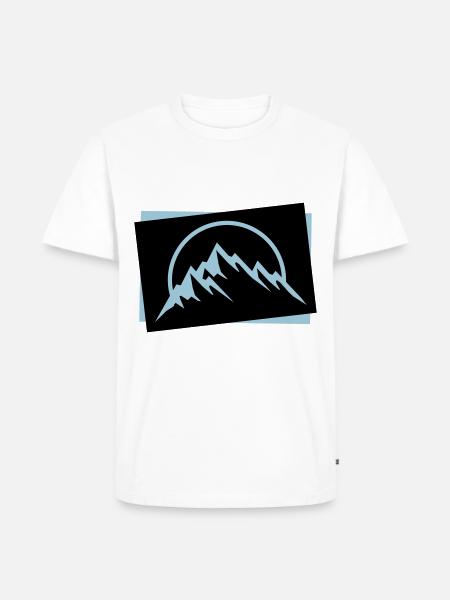 Mountains Symbol Nature Icon - Men's Premium Organic T-Shirt - white