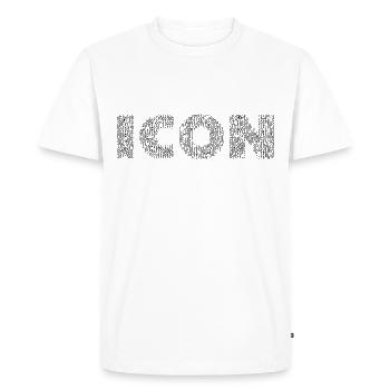 ICÔNE - T-shirt Premium bio Homme - blanc - Devant - Nico (187cm)