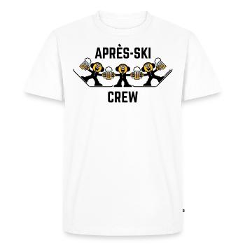 Après-Ski Crew Trio (Beer / Caricature / 3C) - Men's Premium Organic T-Shirt - white - Front - Nico (187cm)