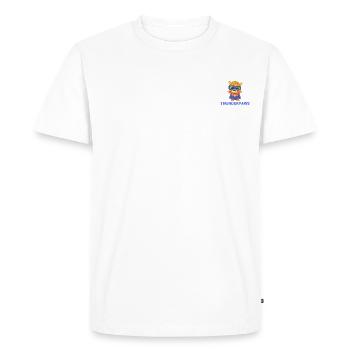 PATTES DE TONNERRE - T-shirt Premium bio Homme - blanc - Devant - Nico (187cm)