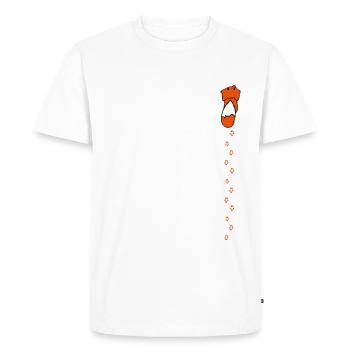 Fuchs mit Spuren - Männer Premium Bio T-Shirt - Weiß - Vorne - Nico (187cm)