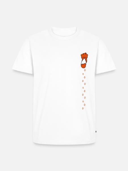 Fox with tracks - Men's Premium Organic T-Shirt - white