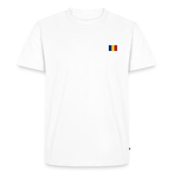 DRAPEAU DE ROUMANIE - T-shirt Premium bio Homme - blanc - Devant - Nico (187cm)