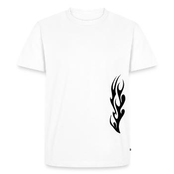 tribal flame - T-shirt Premium bio Homme - blanc - Devant - Nico (187cm)