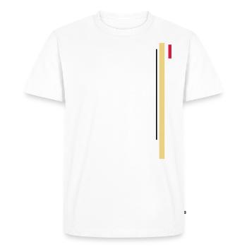 Poutre déco - Rayures Vecteur - T-shirt Premium bio Homme - blanc - Devant - Nico (187cm)