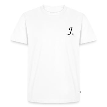 LANGUE SOURCE - T-shirt Premium bio Homme - blanc - Devant - Nico (187cm)