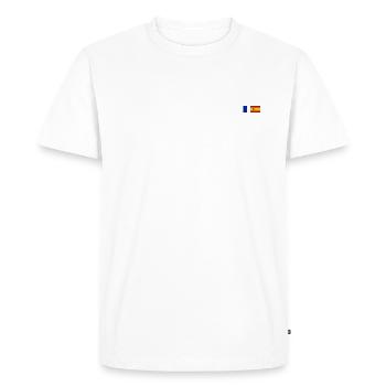 France Espagne - T-shirt Premium bio Homme - blanc - Devant - Nico (187cm)