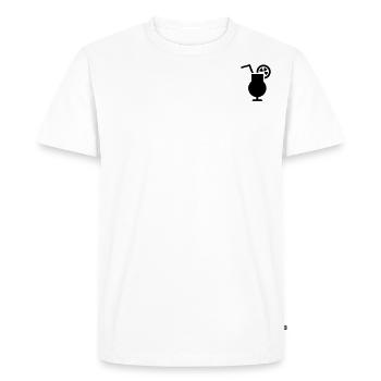 Cocktail Bar Drink Enjoy Icon Symbol Sign - T-shirt Premium bio Homme - blanc - Devant - Nico (187cm)