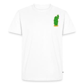 Cactus N°5 - Men's Premium Organic T-Shirt - white - Front - Nico (187cm)